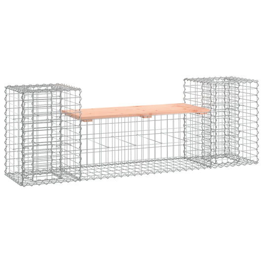 vidaXL Wire Basket Bench 183x41x60.5 cm Solid Oak Wood
