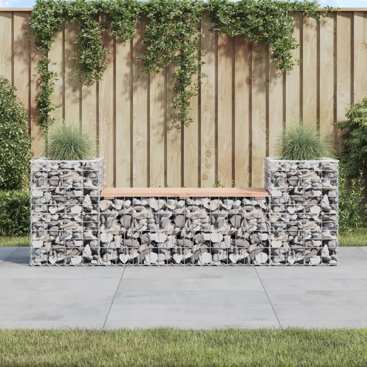 vidaXL Wire Basket Bench 183x41x60.5 cm Solid Oak Wood