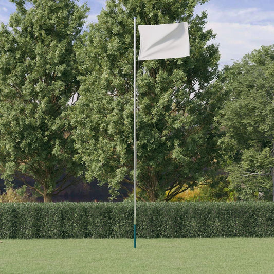 vidaXL Flag Pole Sectional Silver 6.23 m. Aluminum