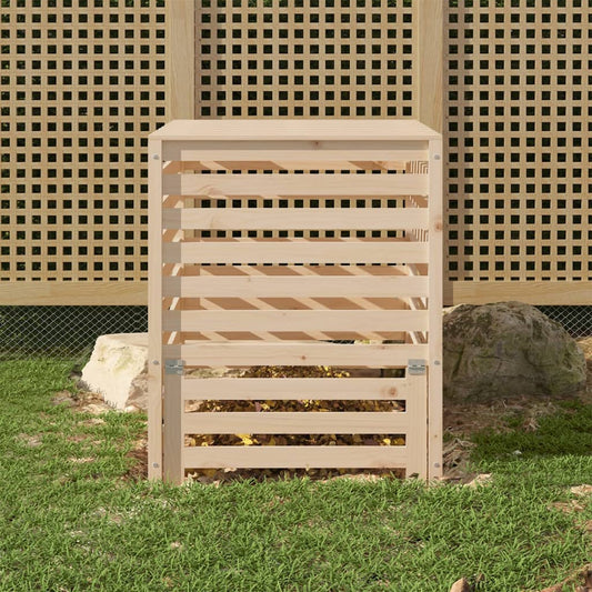 vidaXL Compost Bin 82.5 x 82.5 x 99.5 cm Solid Pine Wood