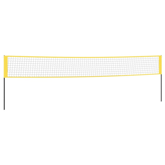 vidaXL Badminton Net Yellow and Black 600 x 155 cm PE Fabric
