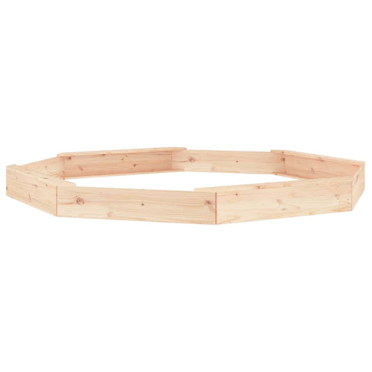 vidaXL Sandbox with Seats Octagonal Solid Pine Wood