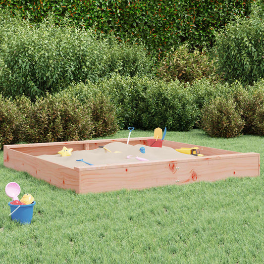 vidaXL Sandbox with Seats Square Solid Plywood