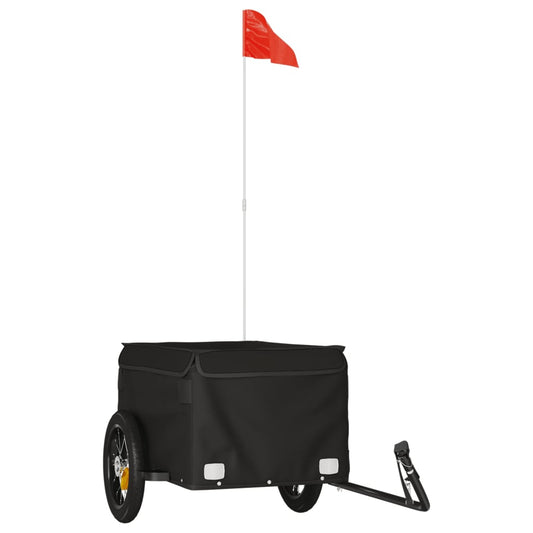 vidaXL Bicycle Trailer Black 30 kg Iron