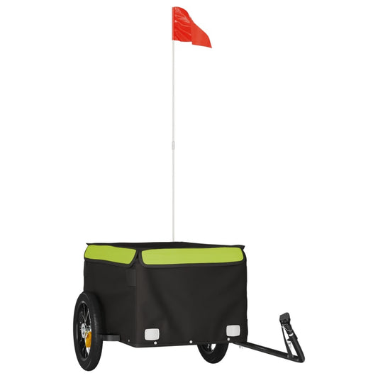 vidaXL Bicycle Trailer Black and Grey 30 kg Iron