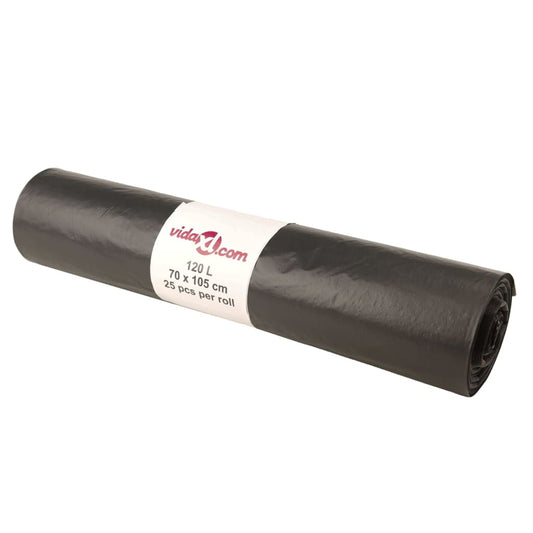 vidaXL Garbage Bags 250 pcs. Black 120 L.