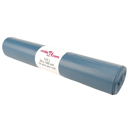 vidaXL Garbage Bags 100 pcs. Blue 120 L.